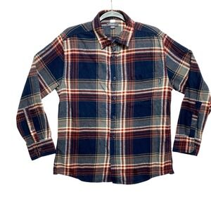 Eddie Bauer Flannel Shirt Mens M Long Sleeve Button Up Plaid Button Up Cotton